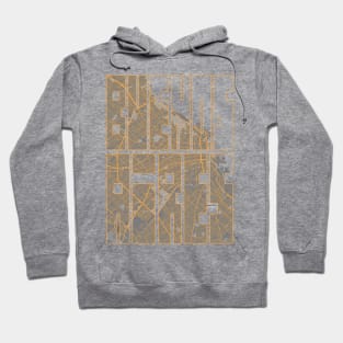 Buenos Aires, Argentina City Map Typography - Bauhaus Hoodie